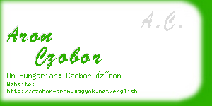 aron czobor business card